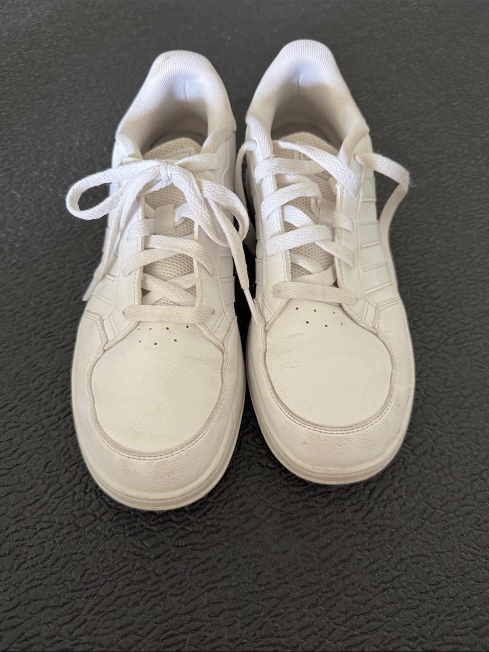adidas White Low-Top Lace-Up Sneakers